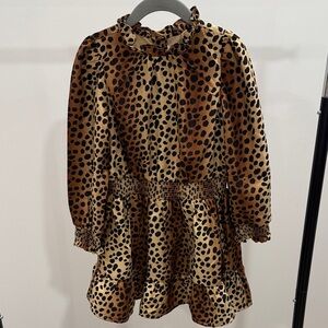 Janie and Jack Leopard Print Dress Size 5 NWT